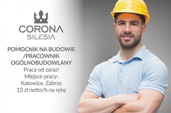 Pomocnik budowlany - Katowice - bez doświadczenia